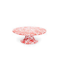 Splatter Enamelware Cake Stand: Red Splatter