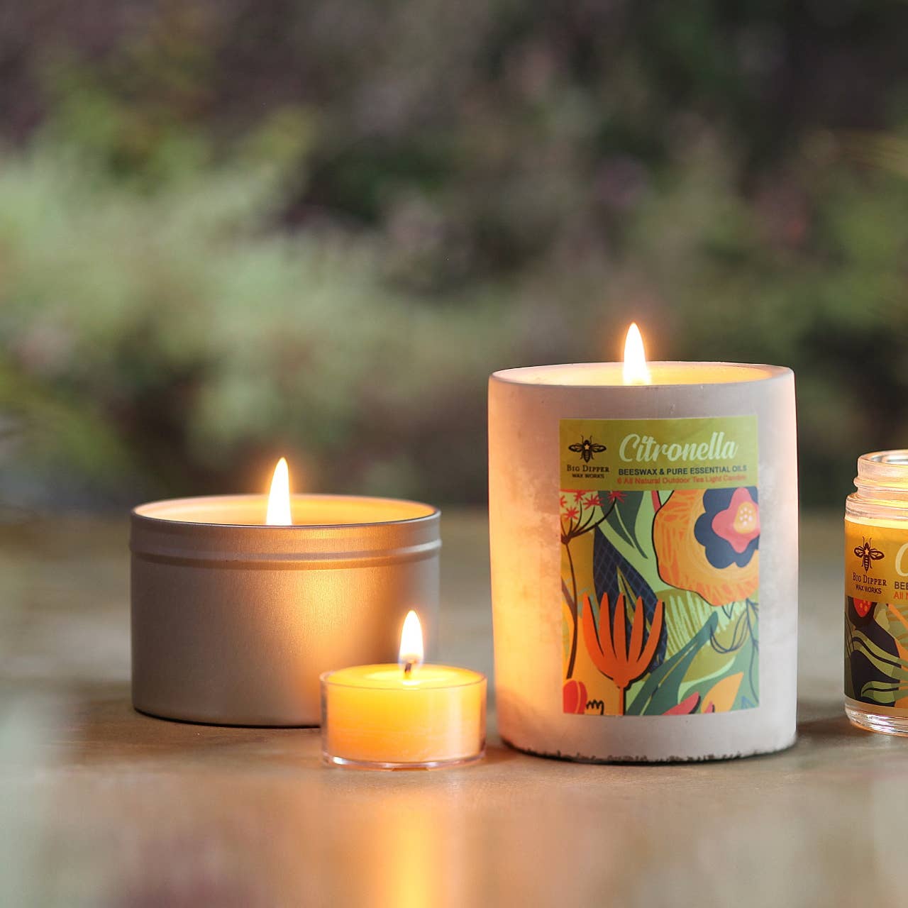 Citronella Candle – Beeswax Blend – 6 oz Tin – 20hr Burn