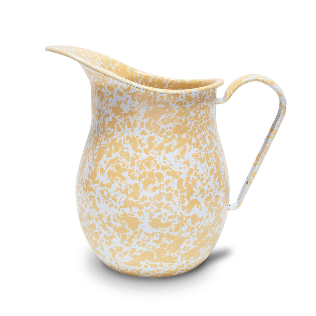 Splatter Enamelware Large Pitcher: Blue Splatter