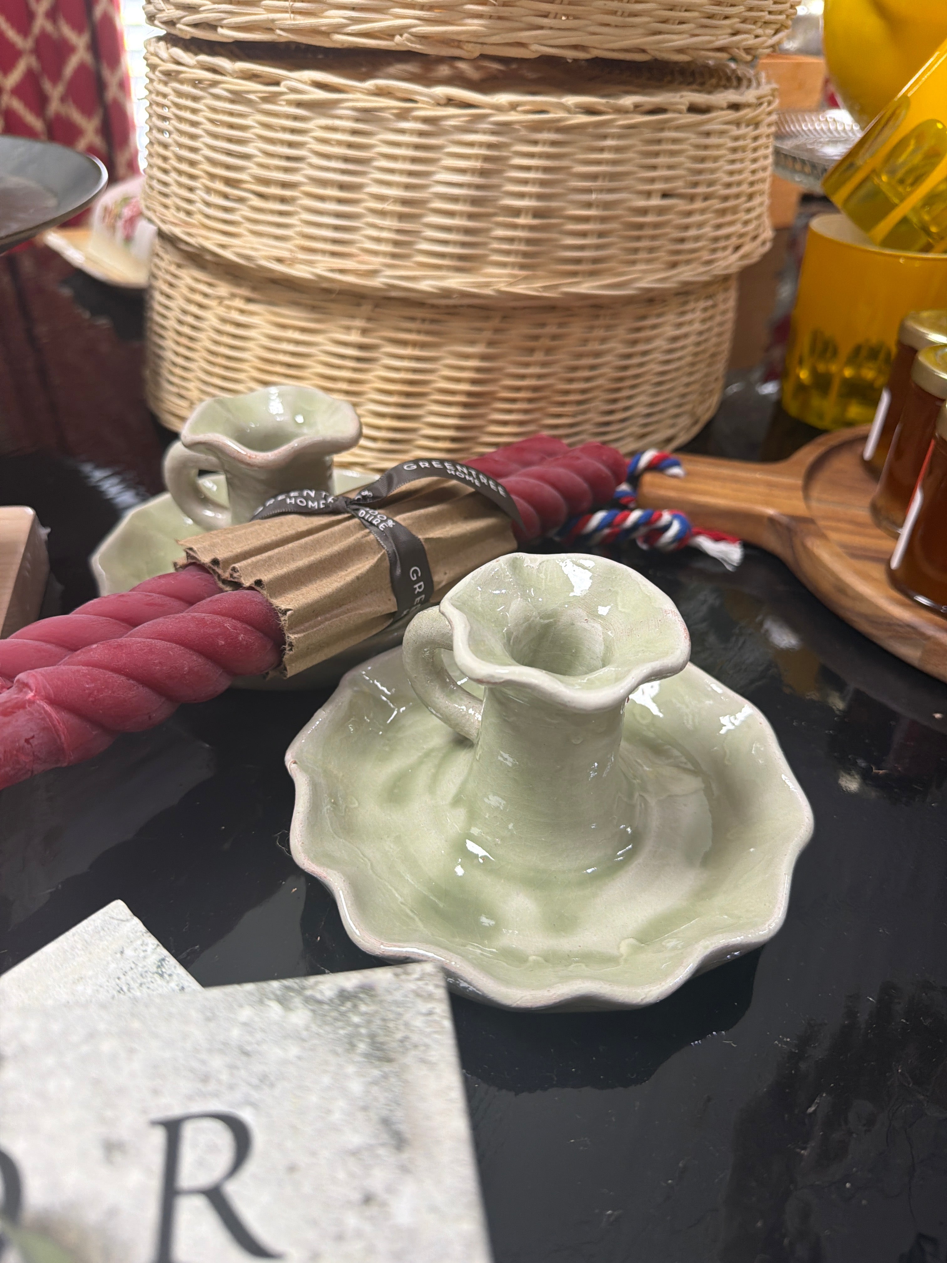 Clay Candle Holder