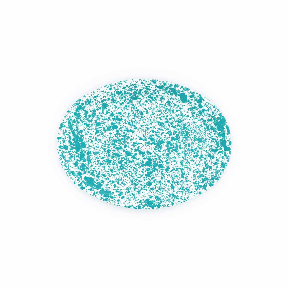 Splatter Enamelware Oval Platter: Red Splatter