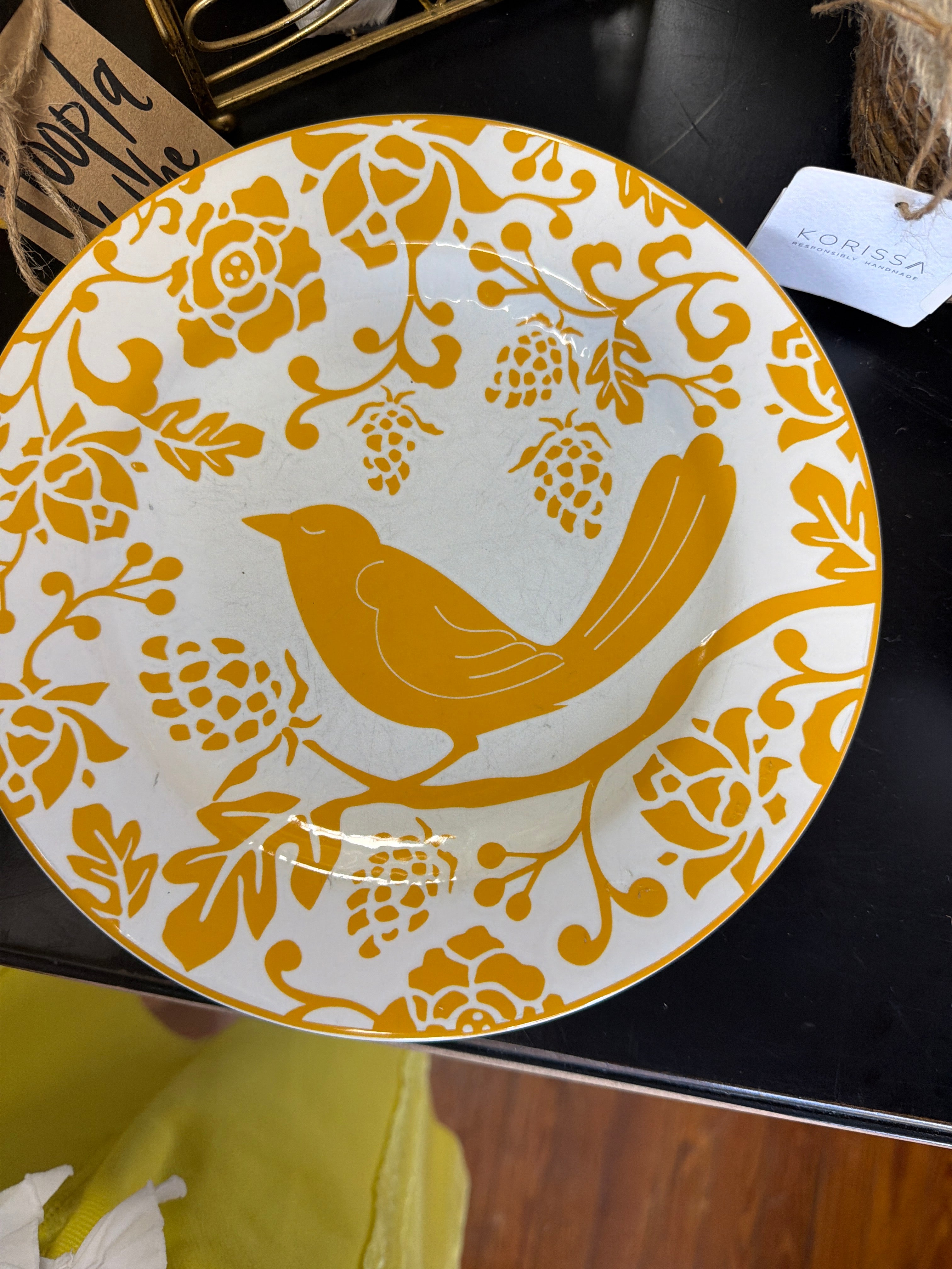 Pier One Yellow Bird Salad Plate, 8.25