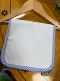 Infant Burp Cloth, Blue Gingham