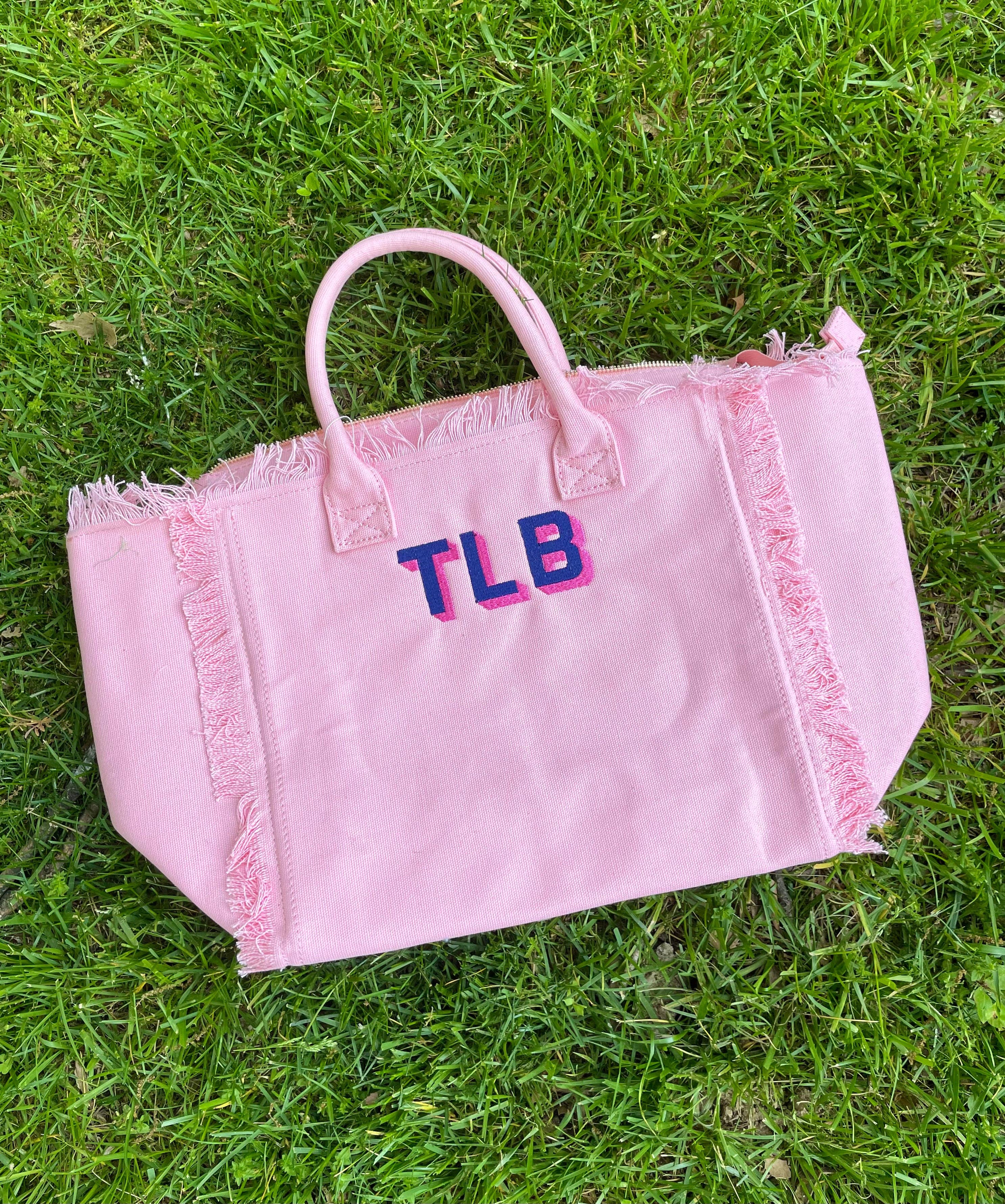 CALYPSO FRINGE TOTE: NO PERSONALIZATION / PINK