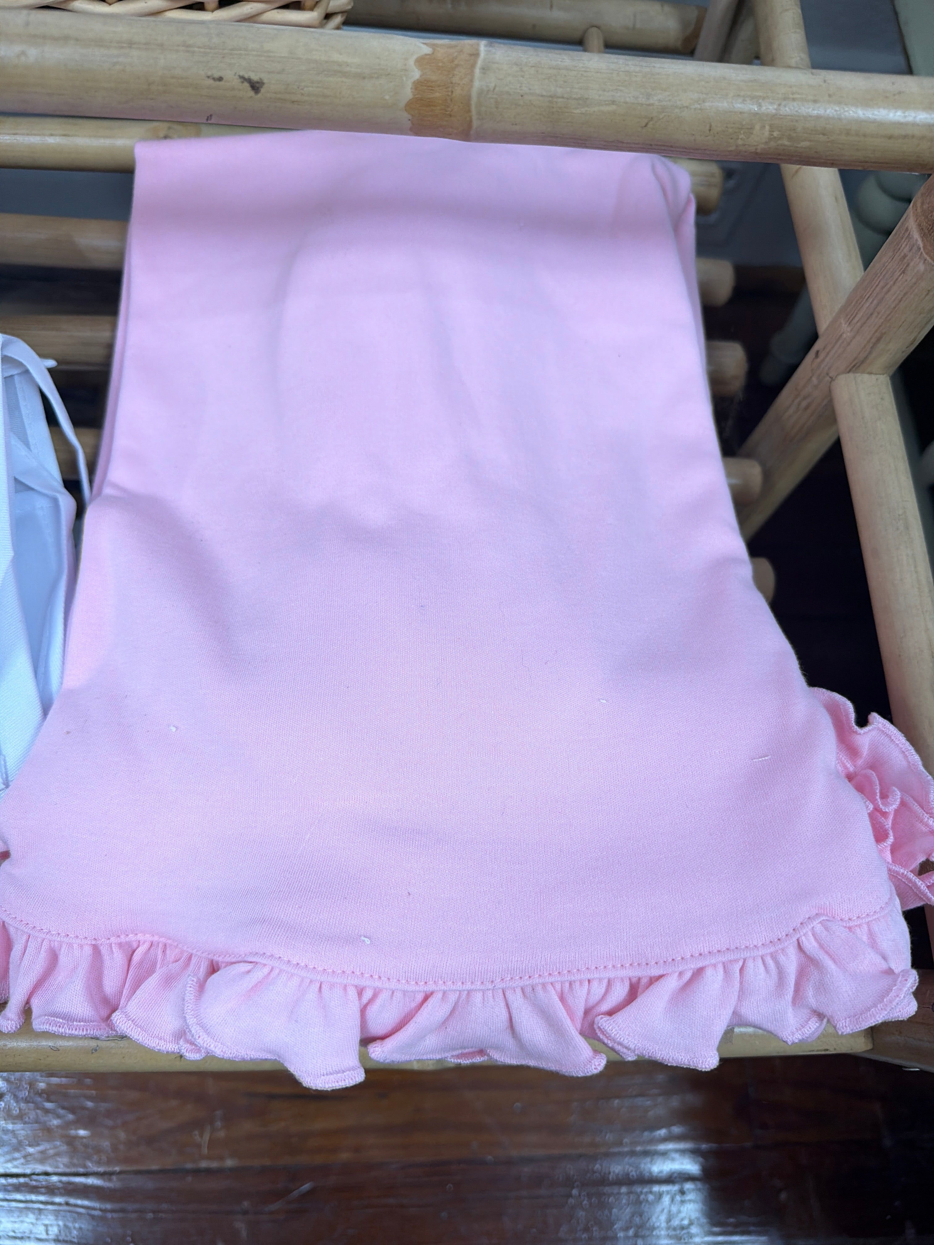 Infant Blanket Ruffle, Light Pink