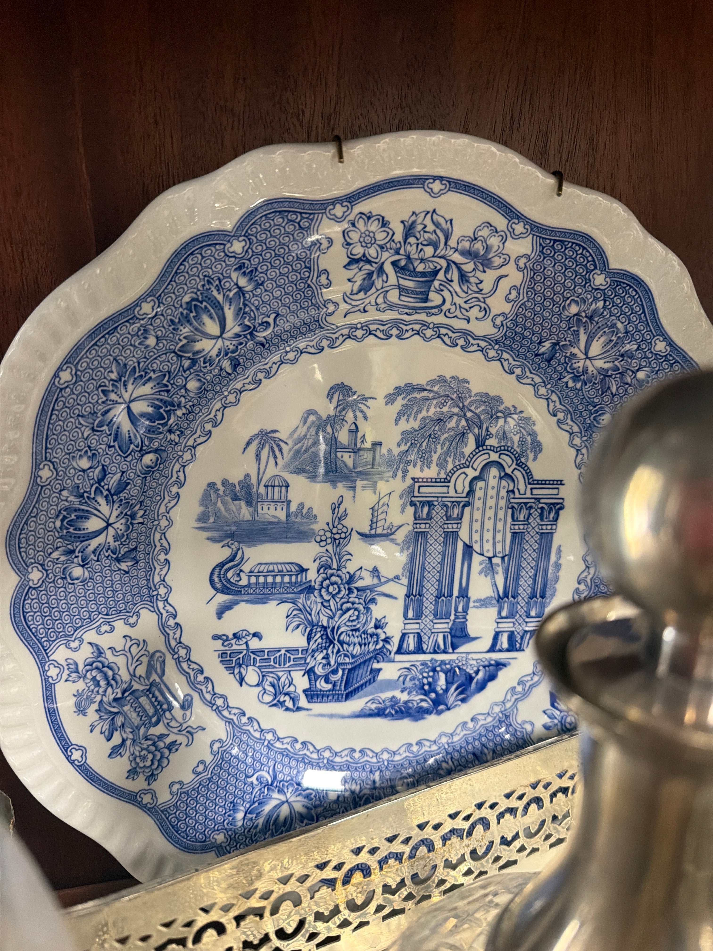 Spode blue and white plate