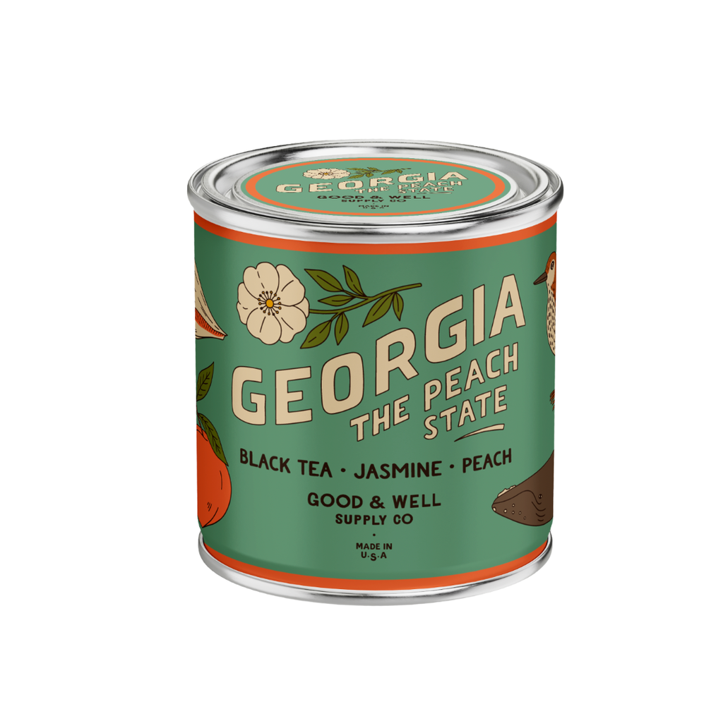 Georgia State Soy Candle : 1/2 Pint / Cotton Wick