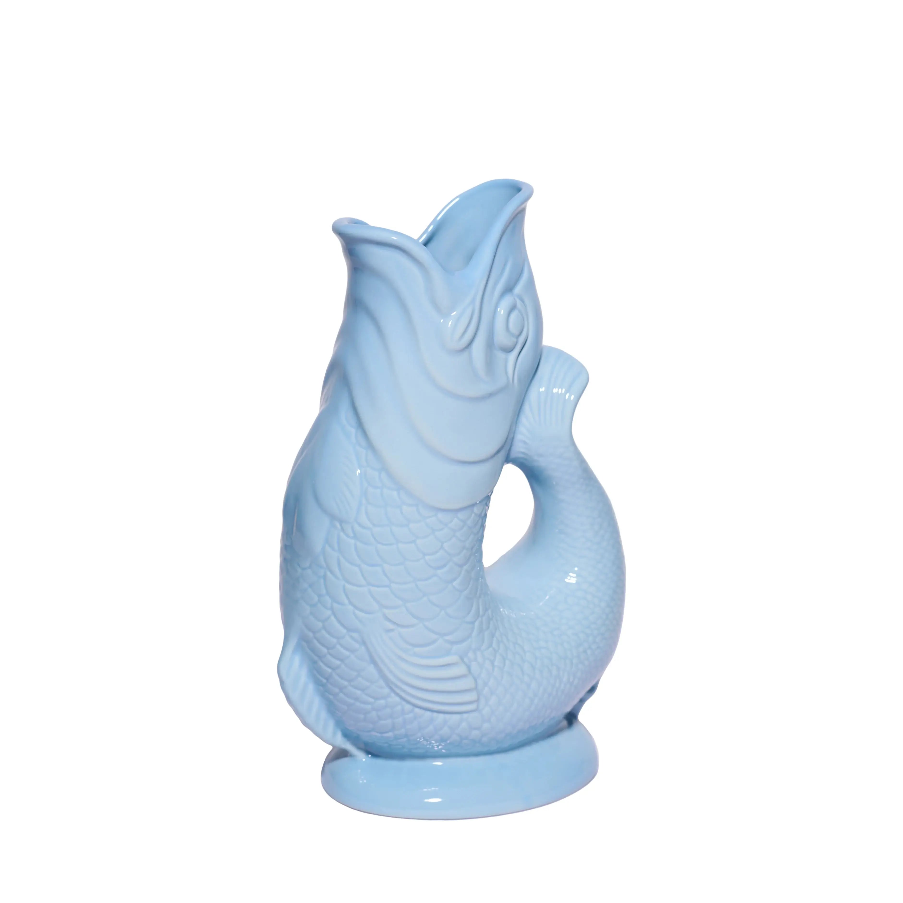 Pale Blue Gluggle Jug: Mini