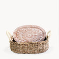 Handmade Bread Warmer & Wicker Basket - Flower