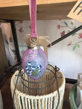 Painted egg ornament