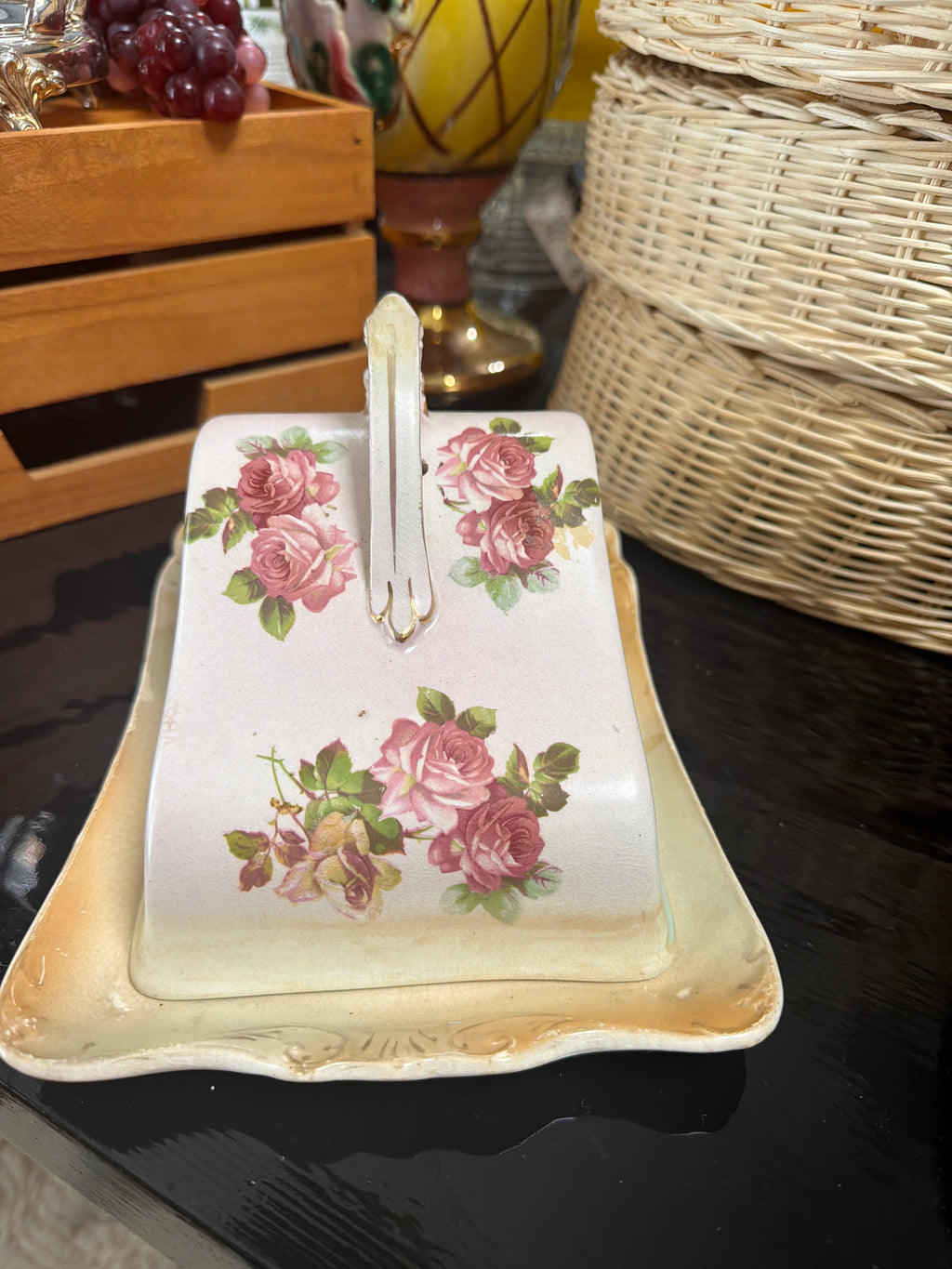 Vintage Cheese Covered Dish