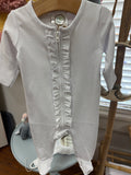 Infant Ruffle Sleep, White, 3 months