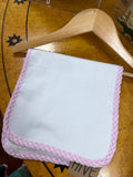 Infant Burp Cloth, Pink Ginghm