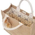 Handmade Burlap Jute • Canvas Tote • Gift Bag W/Pompom (S): Gray