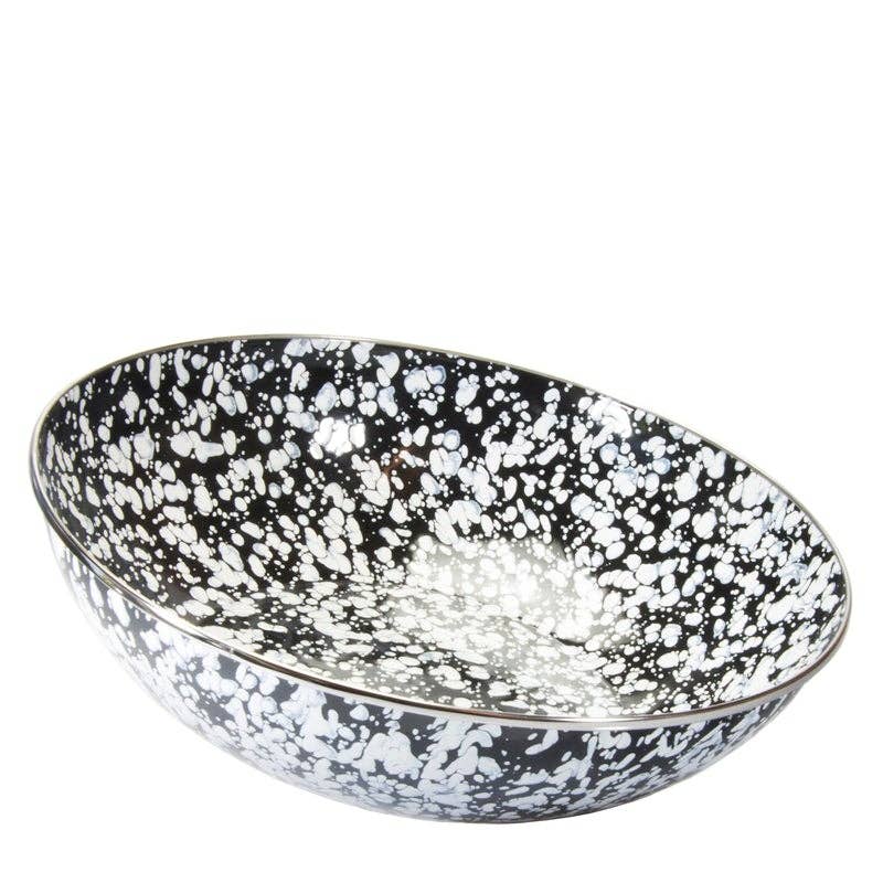 Golden Rabbit Enamelware Swirl Catering Bowl: Red Swirl
