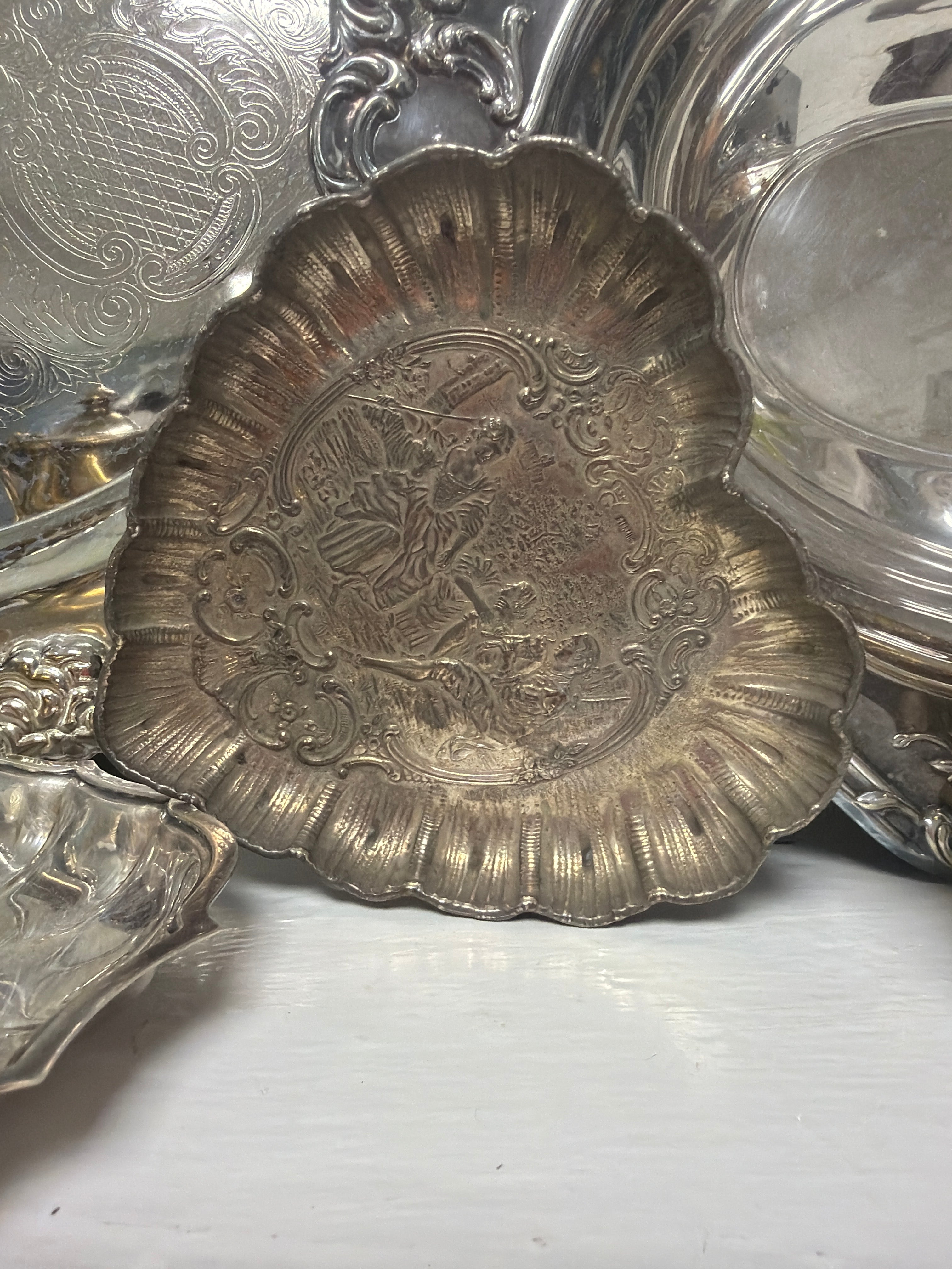 Vintage Silver Heart shaped dish