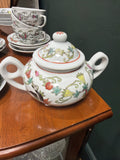 Vintage Chinese Floral and Butterfly sugar dish