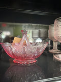 Fenton Glass, Basket with Daisies