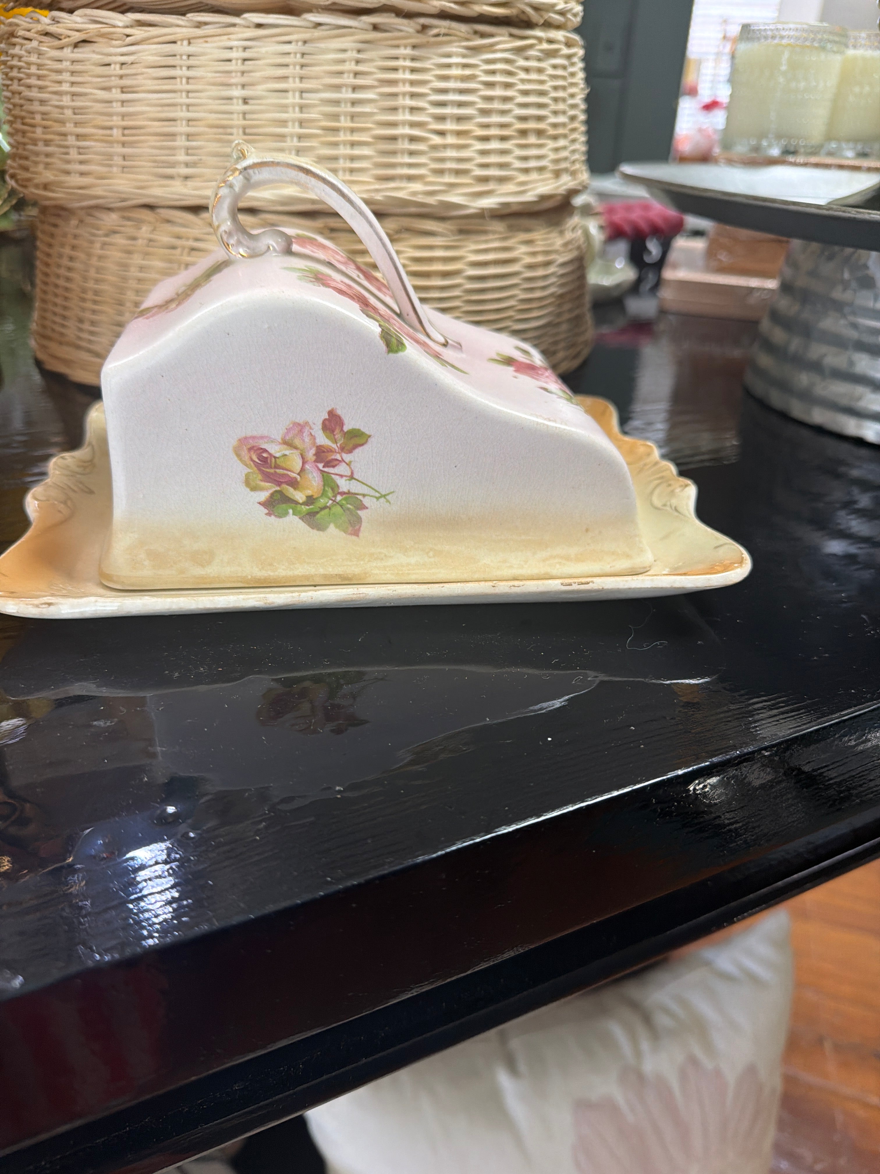 Vintage Cheese Covered Dish