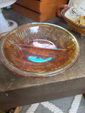Marigold Iridescent Carnival Glass, Divided tray