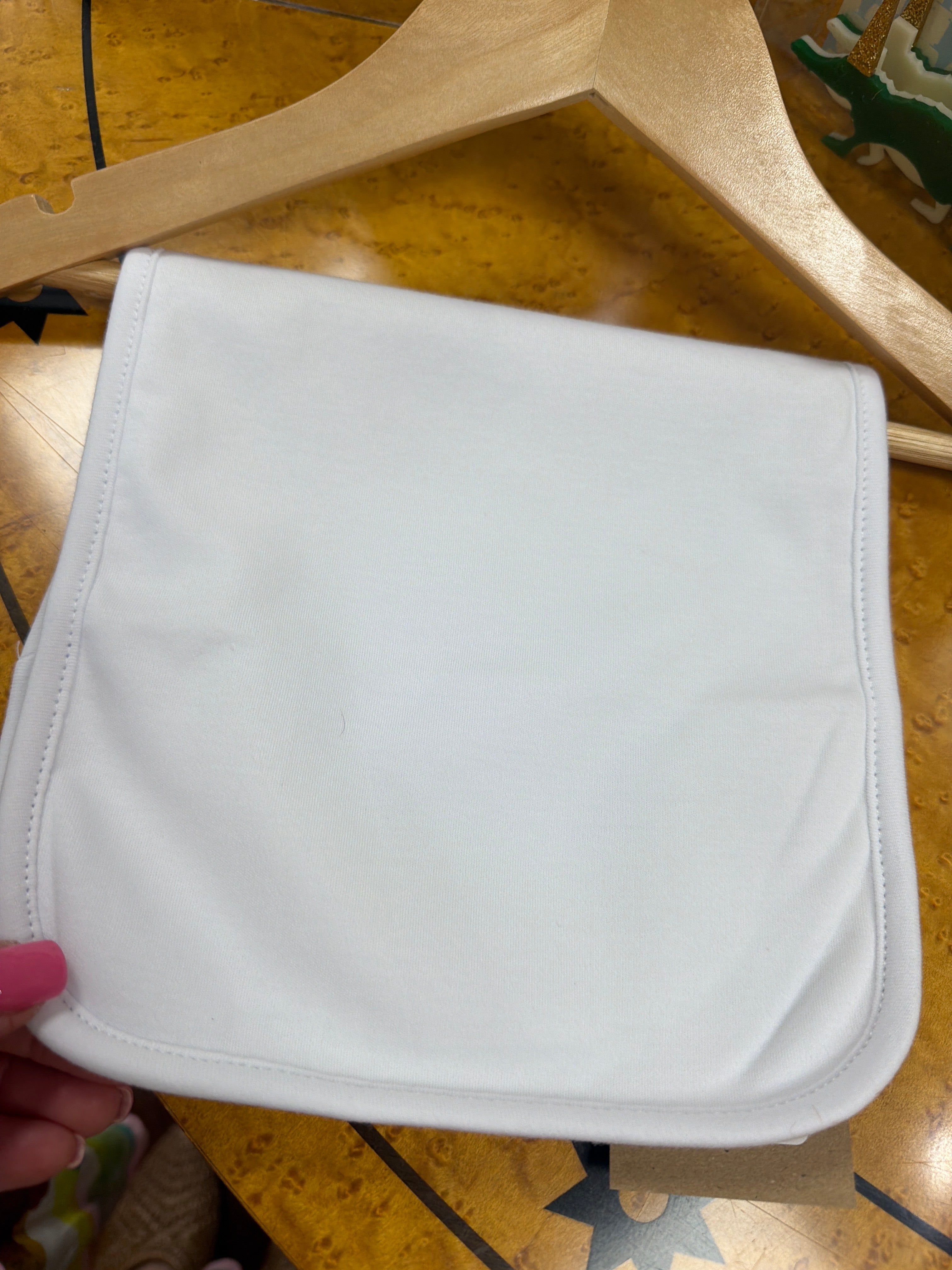 Infant Burb Cloth, White