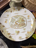 Mid 20th Century Gold Porcelain hand painted Catchall dish