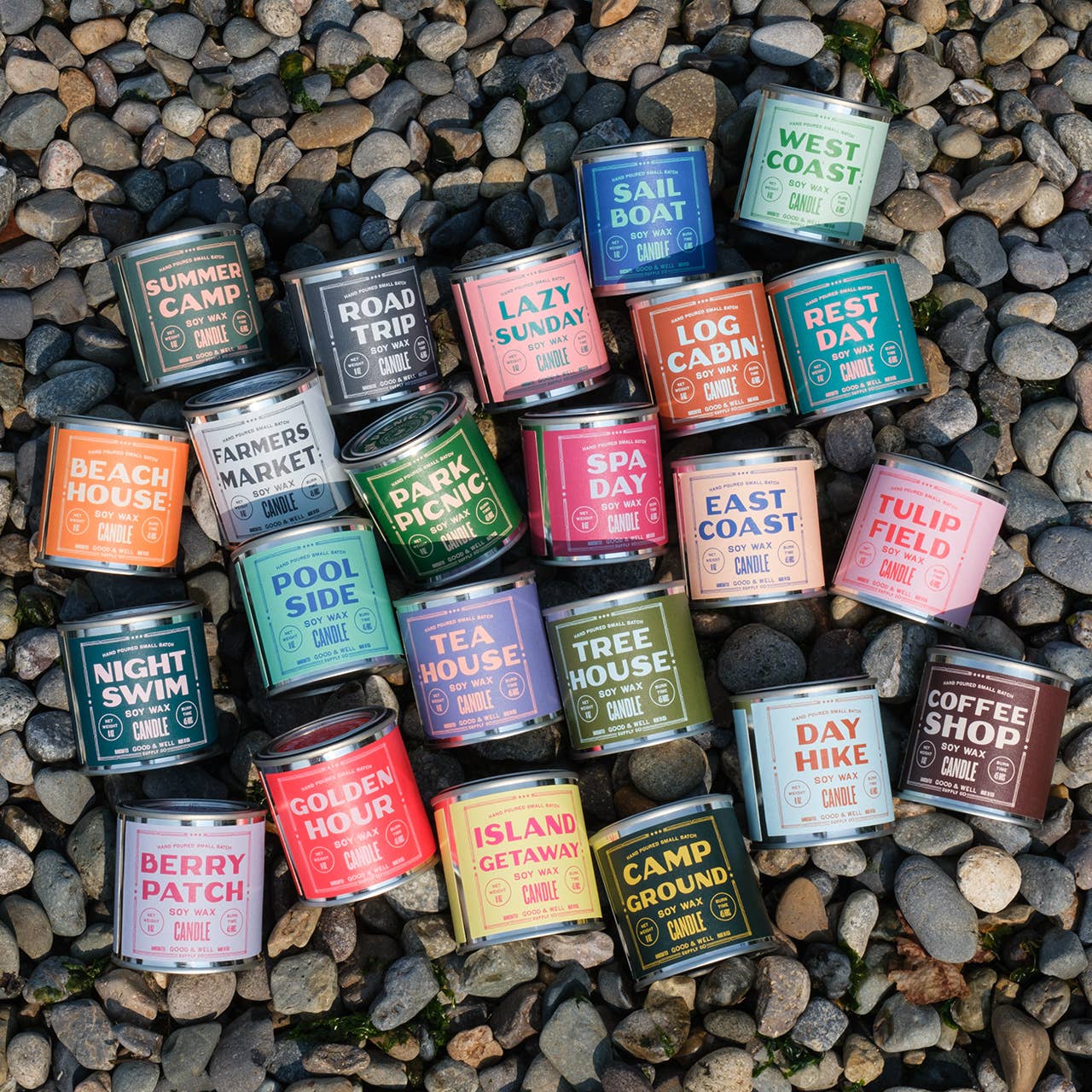 Golden Hour Soy Candle - Happy Place Collection: 1/2 Pint / Cotton Wick