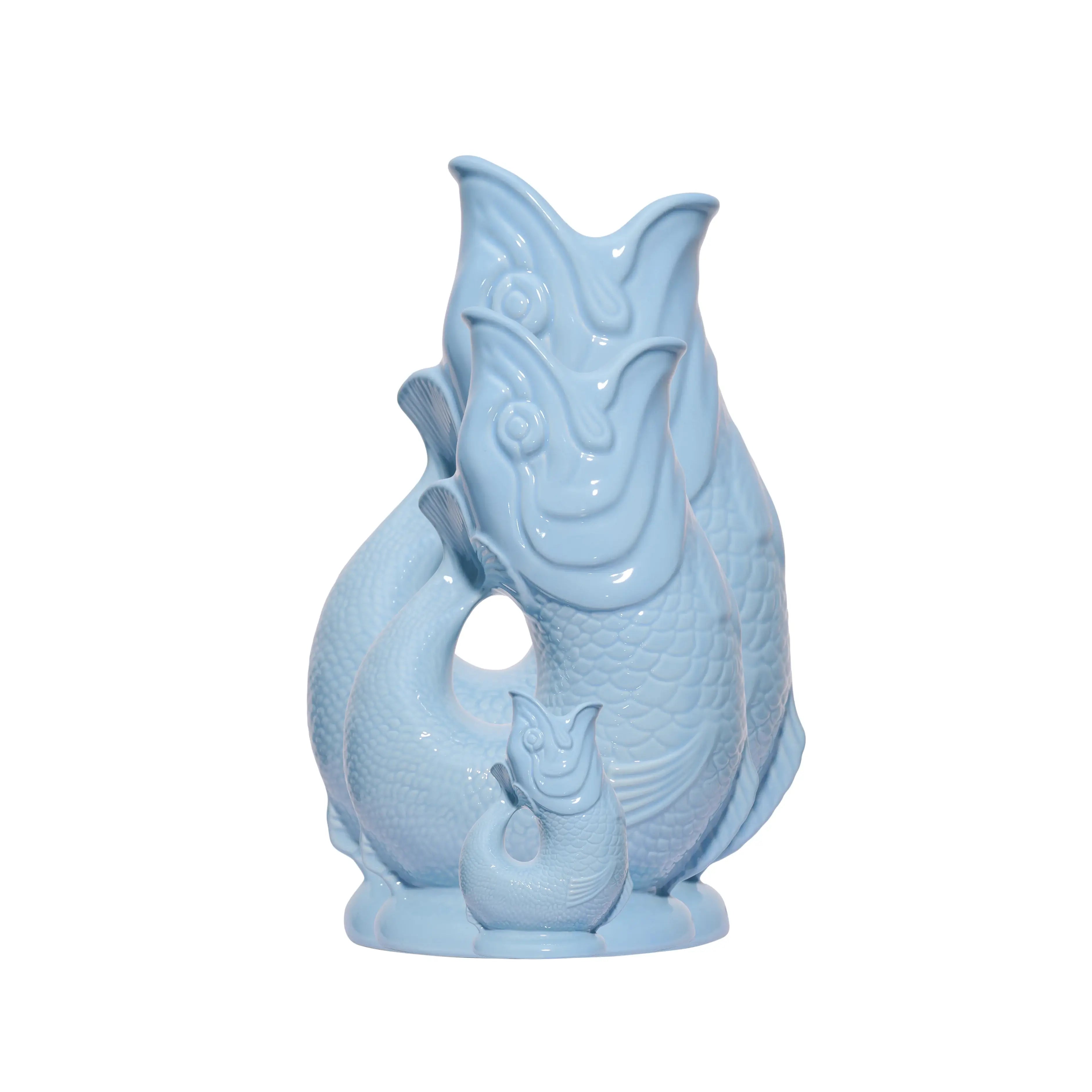 Pale Blue Gluggle Jug: Mini