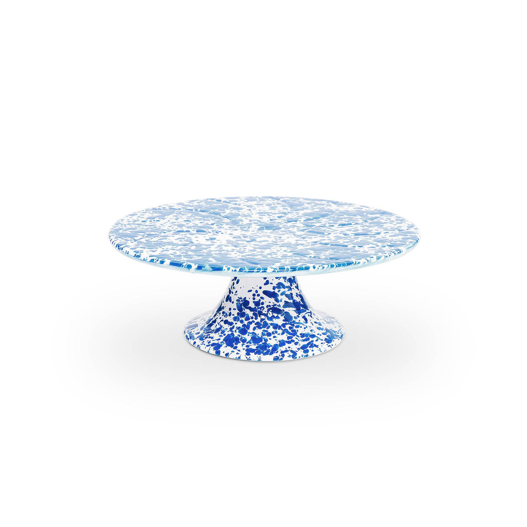 Splatter Enamelware Cake Stand: Red Splatter