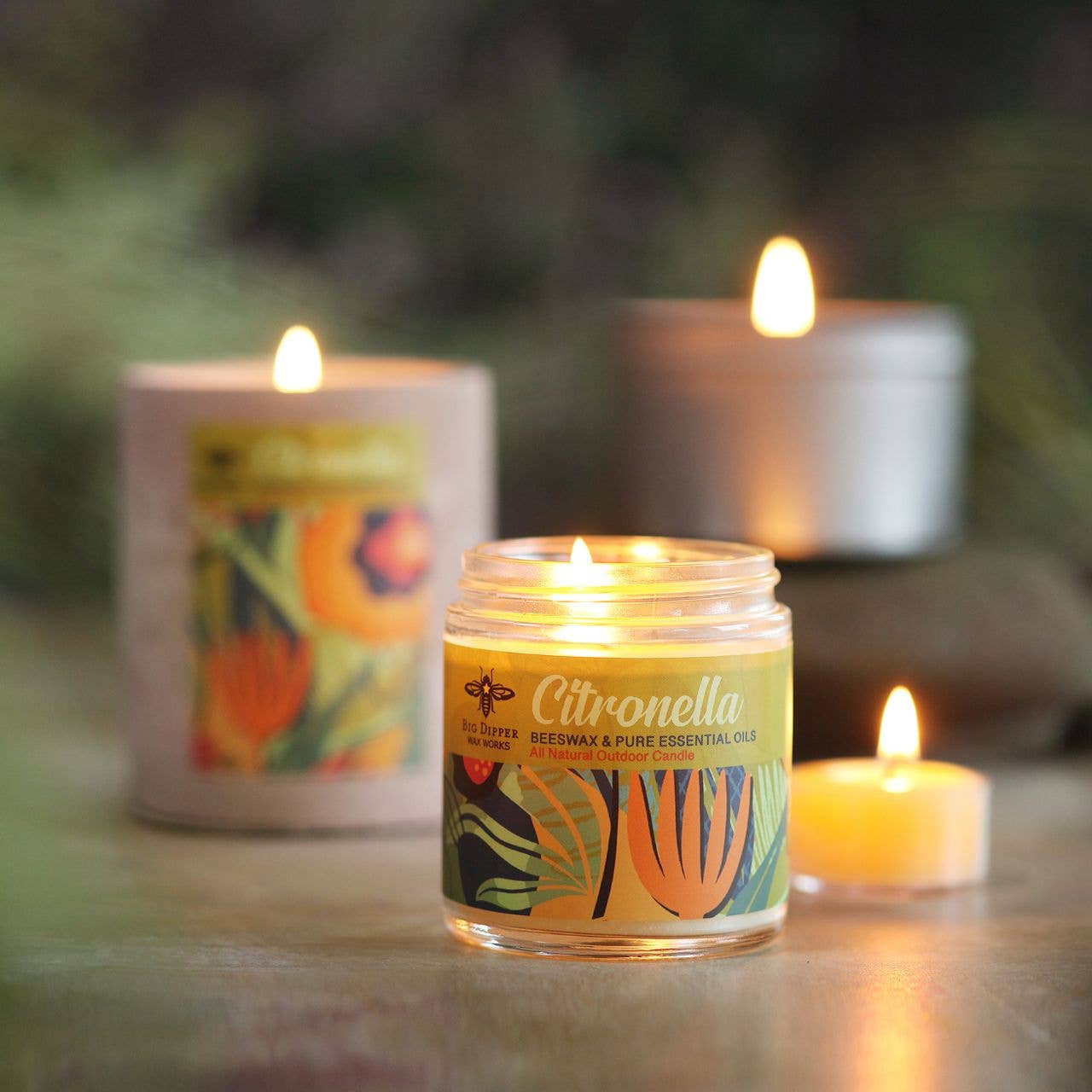 Citronella Candle – Beeswax Blend – 6 oz Tin – 20hr Burn