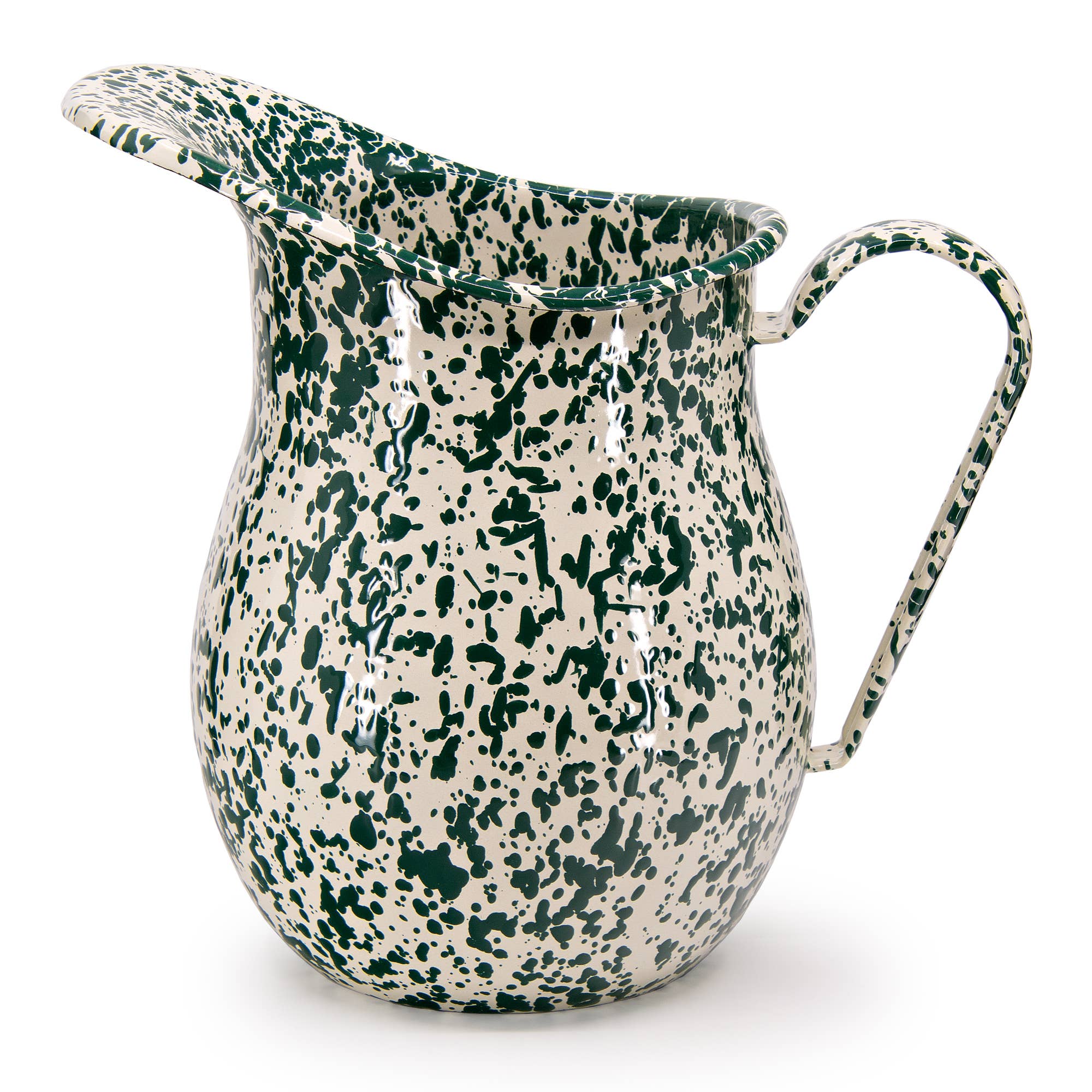 Splatter Enamelware Large Pitcher: Blue Splatter