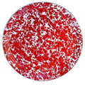 Golden Rabbit Enamelware Swirl Large Tray: Red Swirl