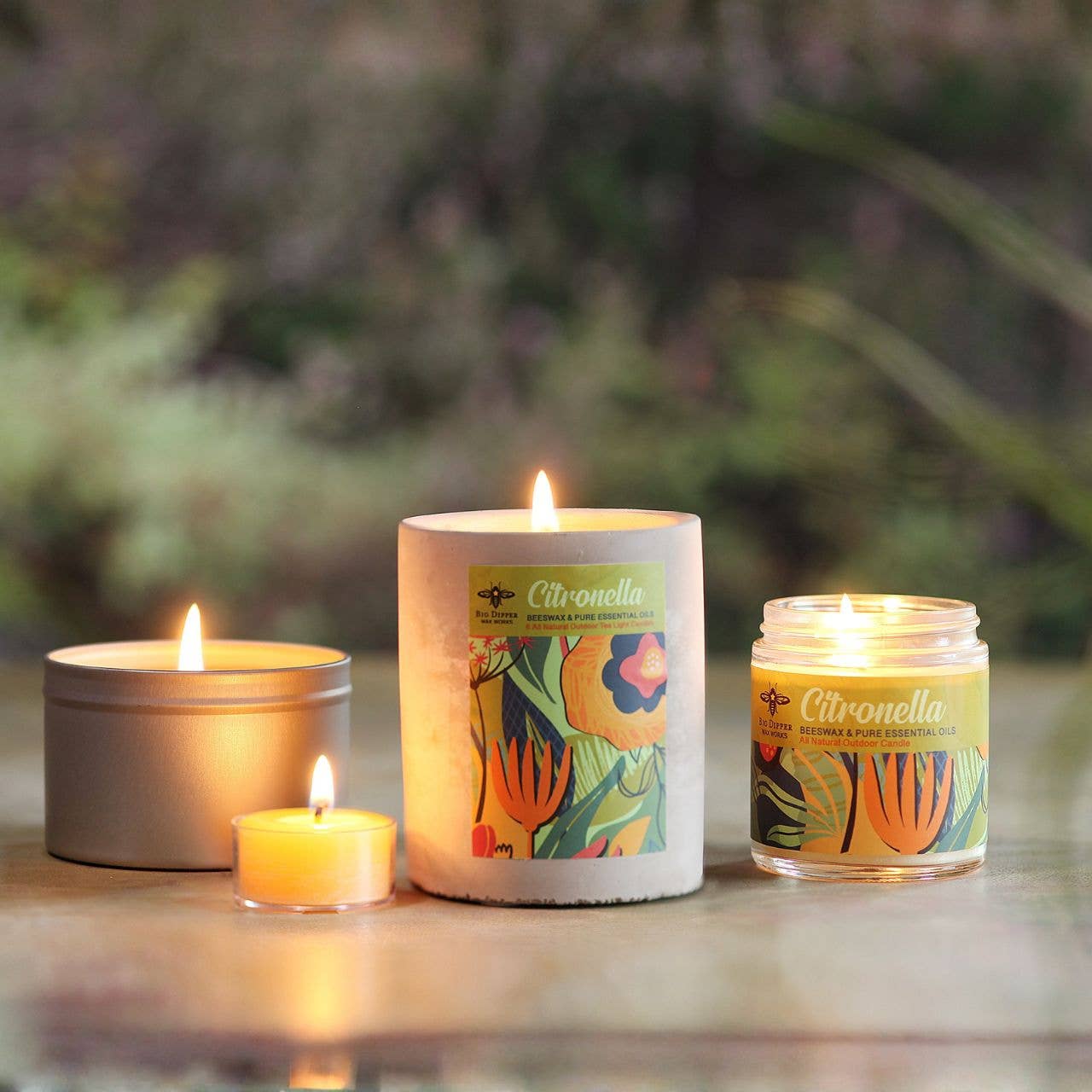 Citronella Candle – Beeswax Blend – 6 oz Tin – 20hr Burn