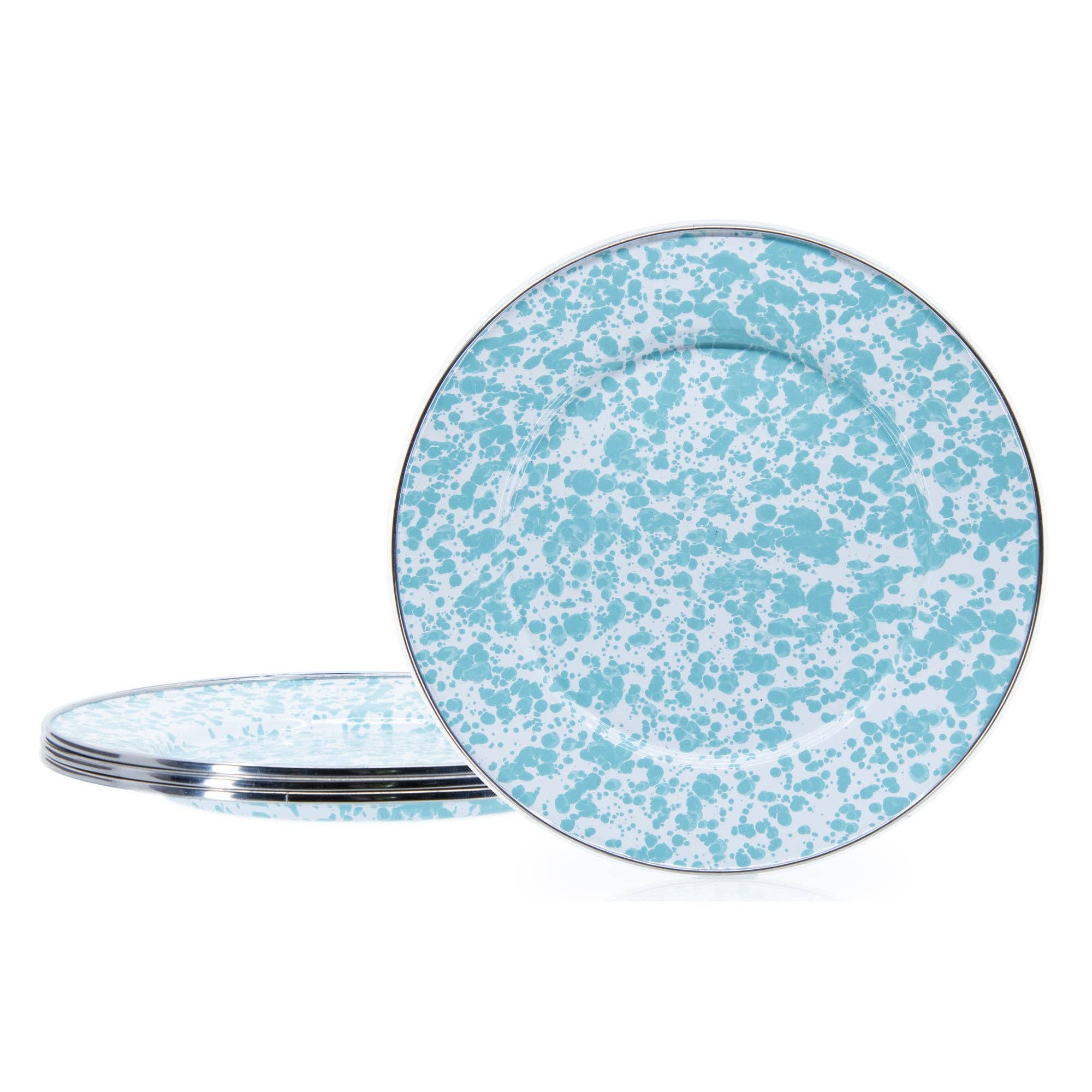Golden Rabbit Enamelware Swirl Dinner Plate